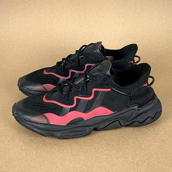 adidas | Shoes | Adidas Ozweego Black Xeno Athletic Lace Up Shoes Mens Size  65 Black Red | Poshmark